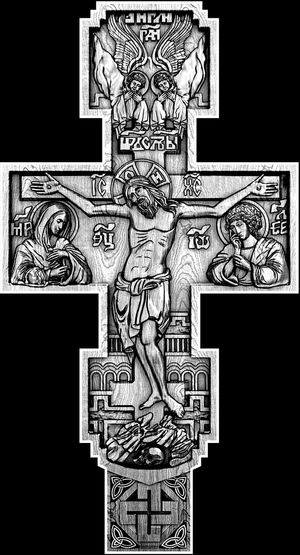 крест старинный - картинки для гравировки